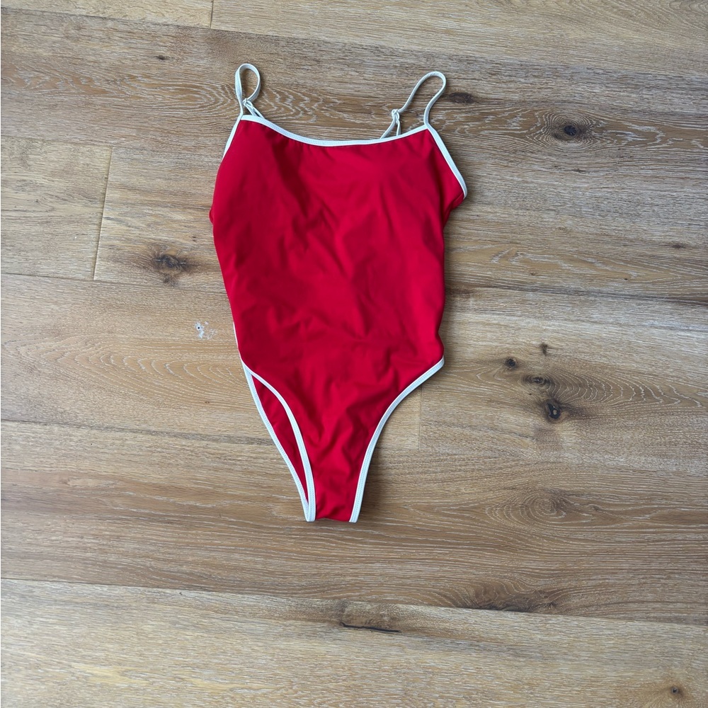 Red One Piece Swimsuit